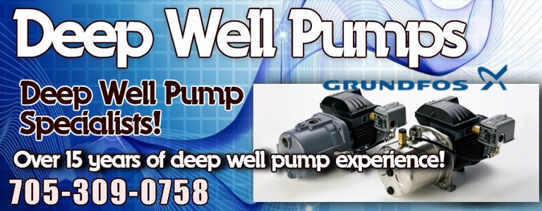Deep Well Pump service, installation & repair Barrie, Ontario.