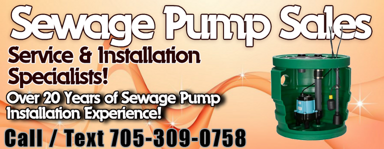 Sewage pump sales, service and installation, Barrie and surrounding area.